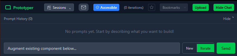 Studio prototyper interface